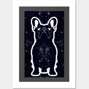 French Bulldog Minimal Black and White Artwork Posters and Art